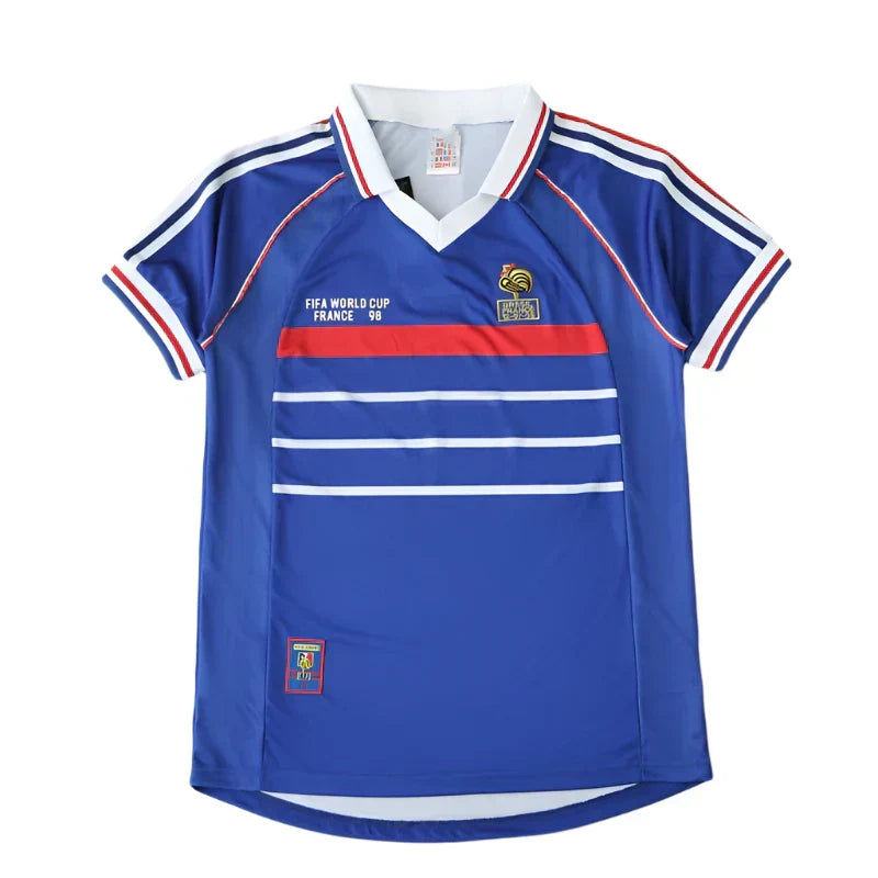 France National Team 1998 Home Retro Fan Jersey – World Cup Vintage Football Shirt