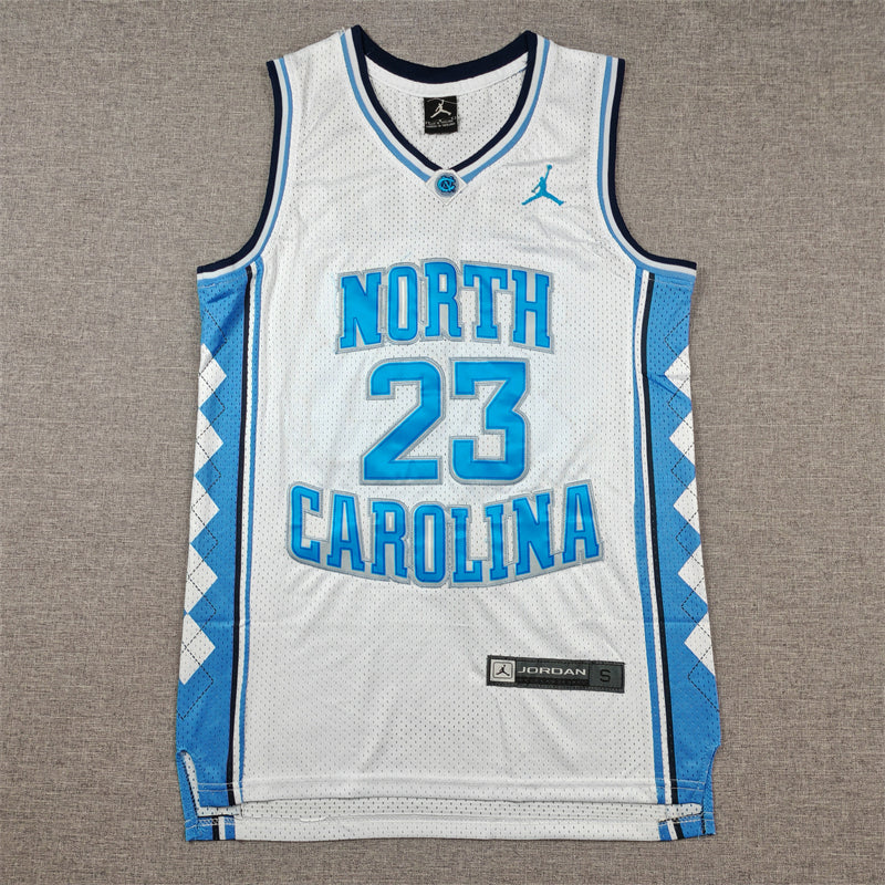 Michael Jordan #23 North Carolina Tar Heels Jordan Brand White Argyle Side Panel Retro Game Jersey