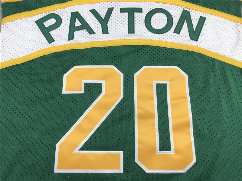 Gary Payton #20 Seattle SuperSonics Green Hardwood Classics Swingman Jersey – Mitchell & Ness White Band Edition