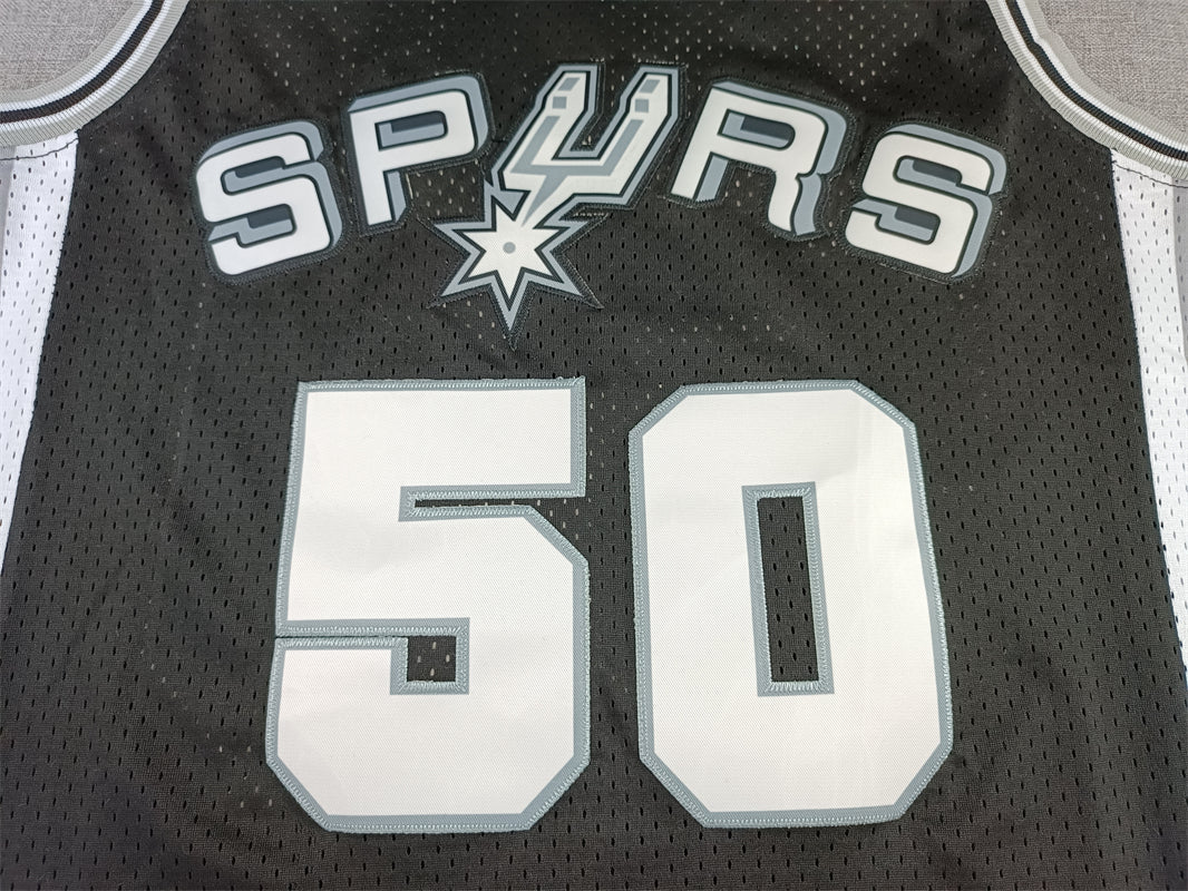 Men's San Antonio Spurs David Robinson Black Big & Tall Hardwood Classics Jerseys