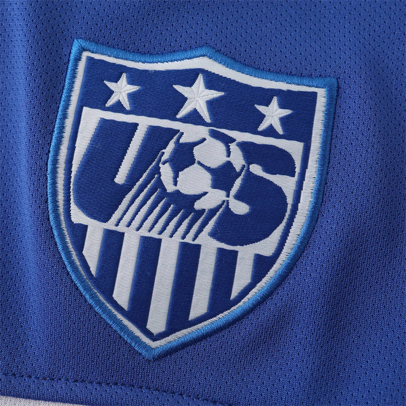 USA National Team Away Retro Fan Version 2014 World Cup – Blue White Red Tri-Color Stripe USMNT Jersey