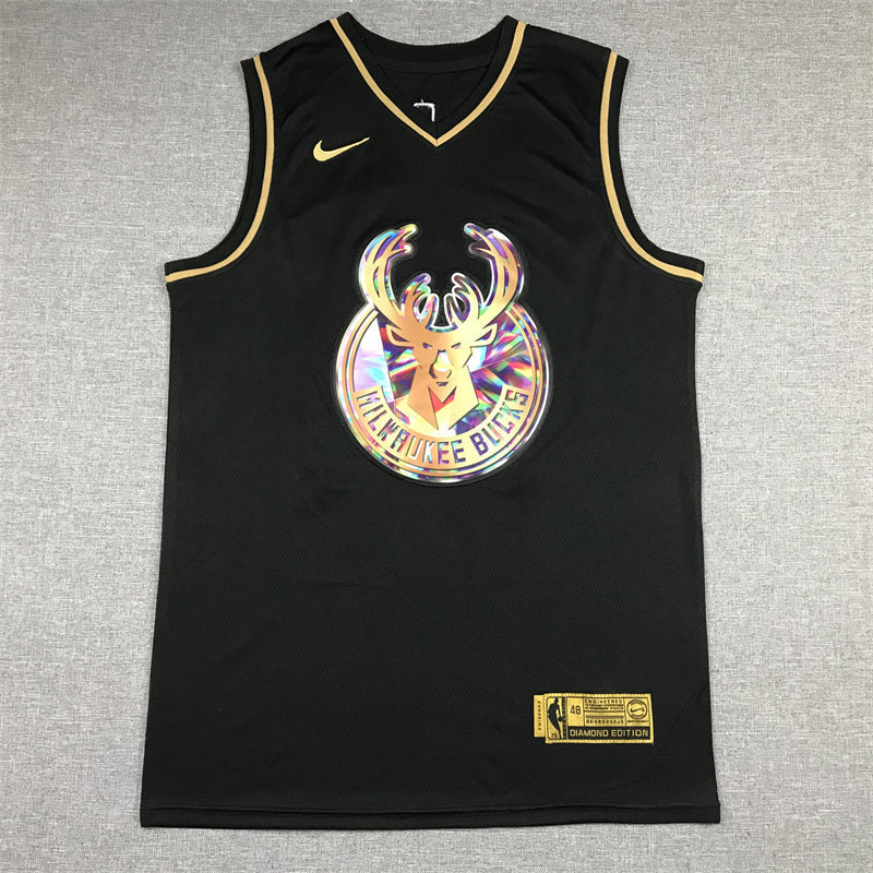 Men's Milwaukee Bucks Giannis Antetokounmpo #34 NBA Black Swingman Player Jerseys