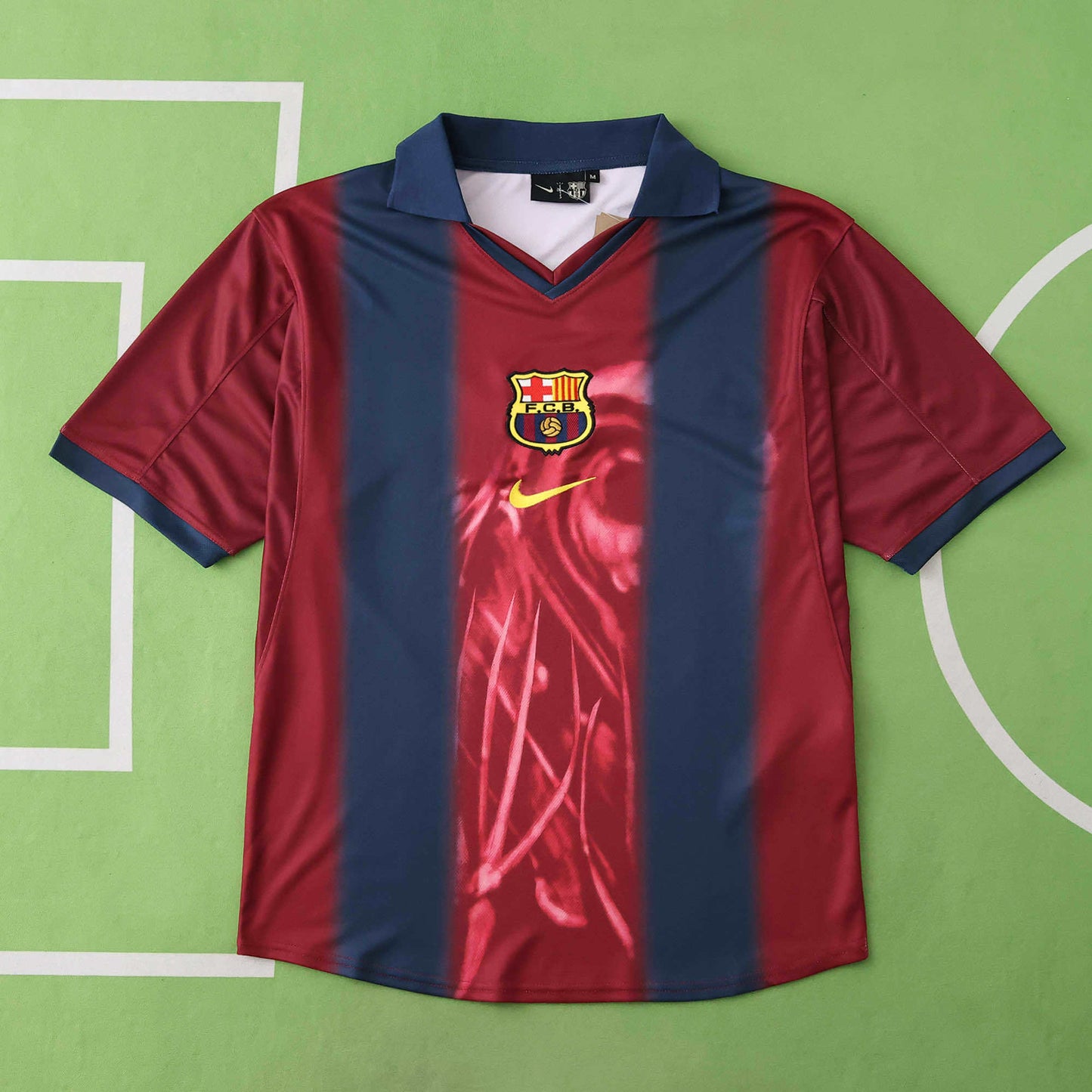 FC Barcelona x Skeleton Retro Home Jersey 2000/01 – Fan Version