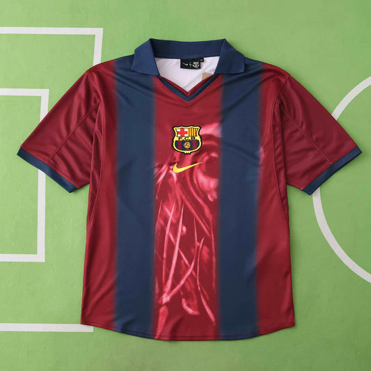 FC Barcelona x Skeleton Retro Home Jersey 2000/01 – Fan Version