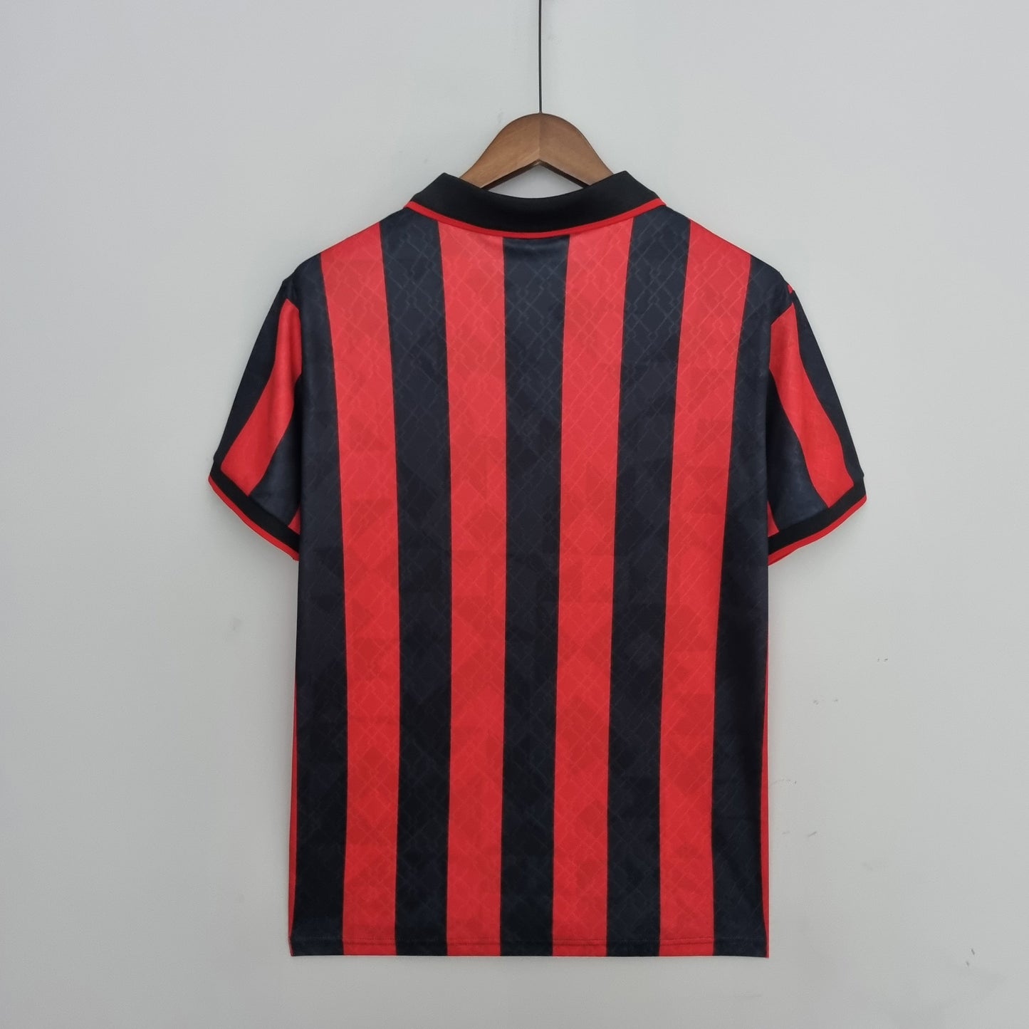 AC Milan 1995-96 Home Retro Jersey – Lotto Red Black Opel Maldini Weah Roberto Baggio Desailly Football Shirt