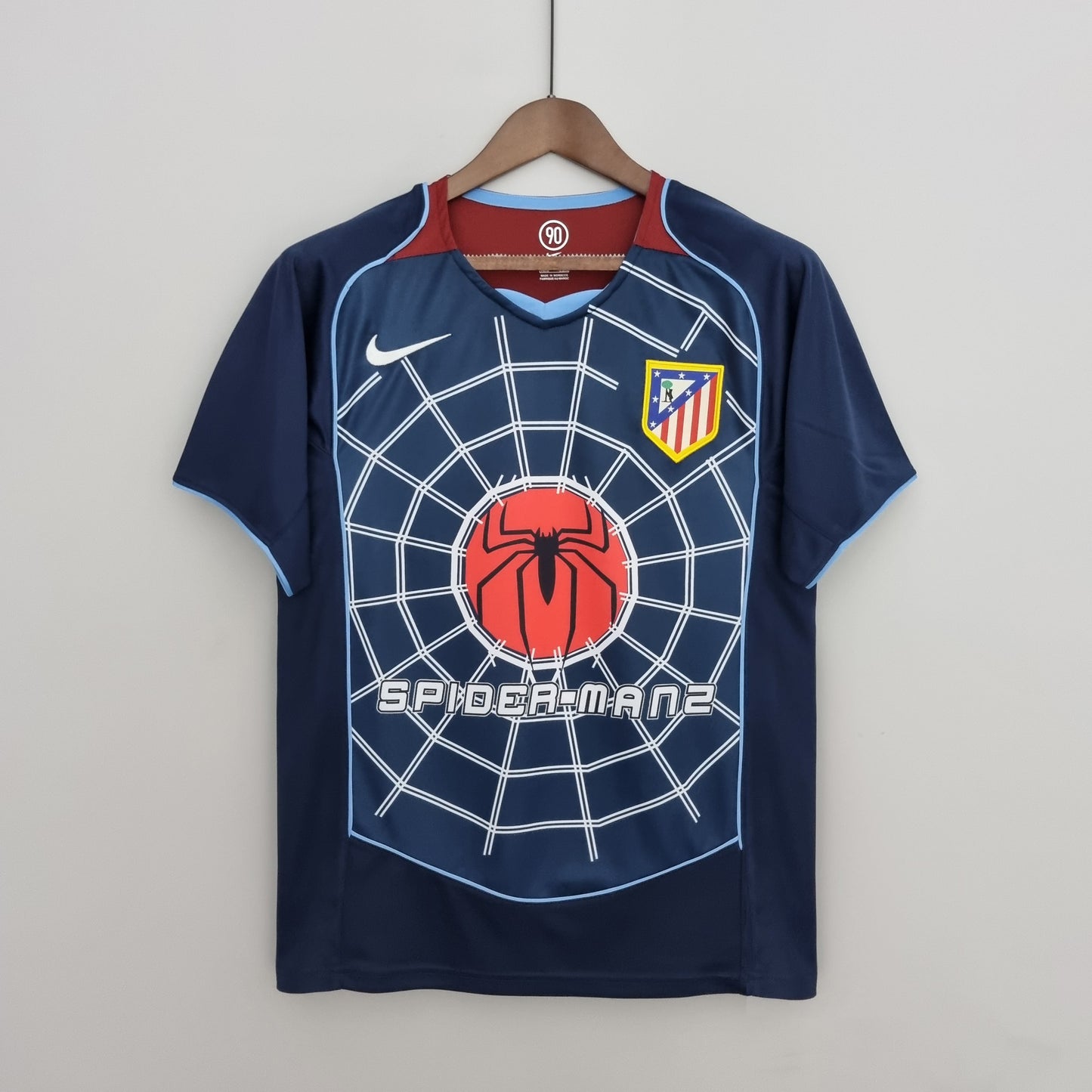Atlético Madrid 2004-05 Away Retro Jersey – Nike Navy Spider-Man 2 Torres Simeone La Liga Football Shirt