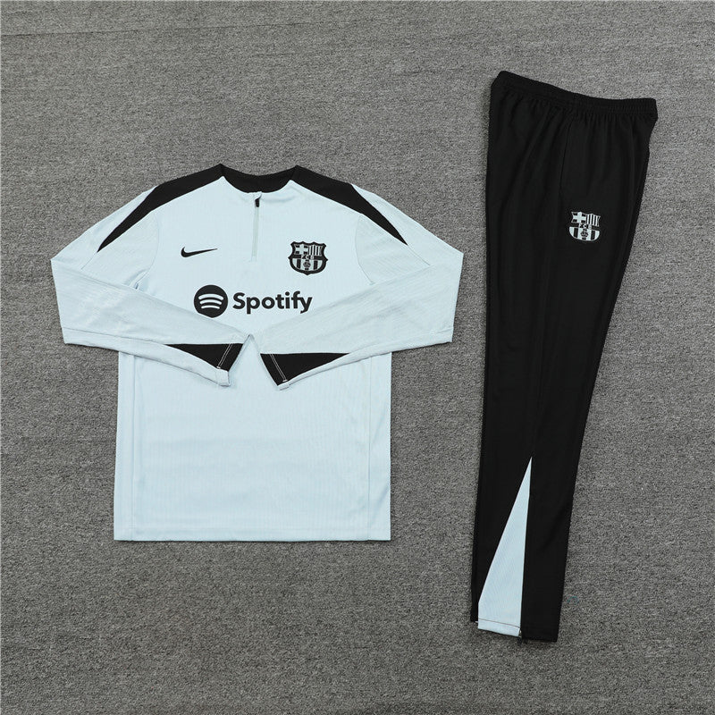 FC Barcelona Training Suit 2024/25 | Grey & Black Tracksuit Set