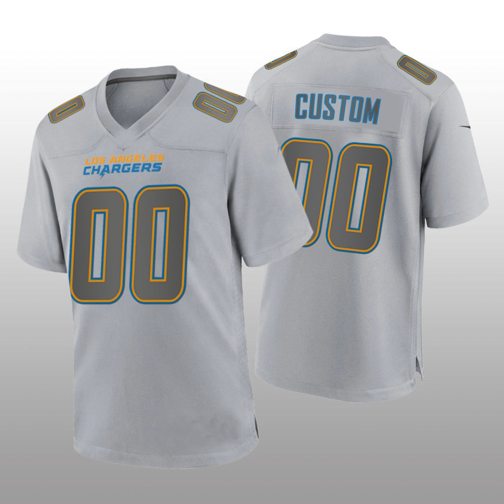 Custom1 Los Angeles Chargers Gray Atmosphere Game Jerseys Stitched American Football Jerseys