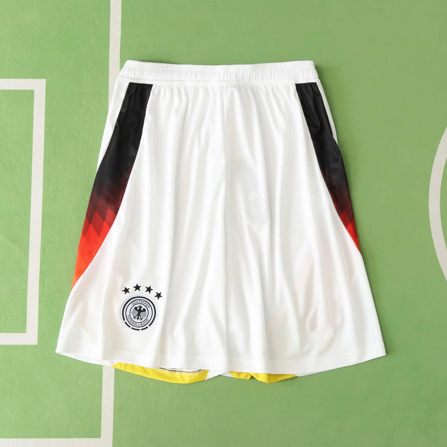 Germany Home Shorts 2024 – White Black Red Fan Version Euro 2024 Football Shorts