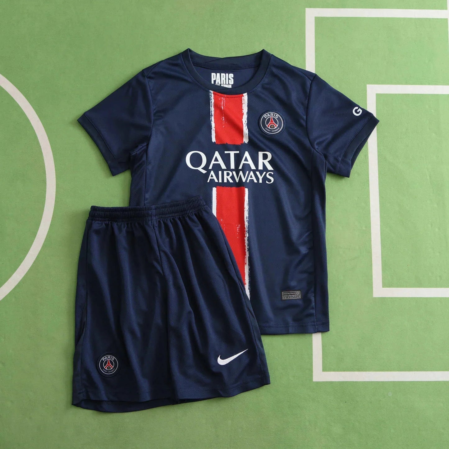 PSG Home Kids Kit 2024/25 | Youth Football Set | Kvaratskhelia Hakimi Marquinhos & More