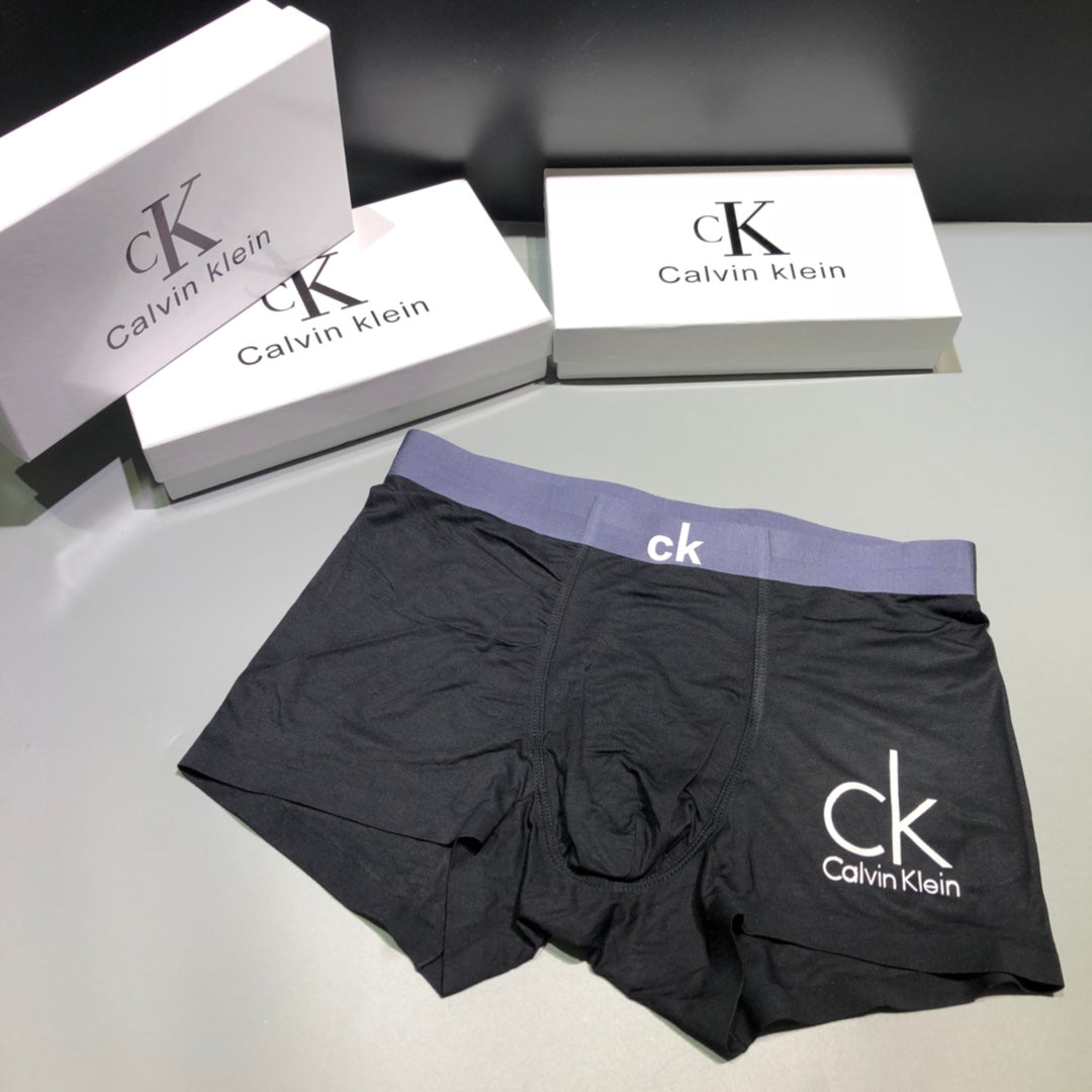 Calvin Klein Black Purple Waist Small Monogram Boxer Briefs, image 1