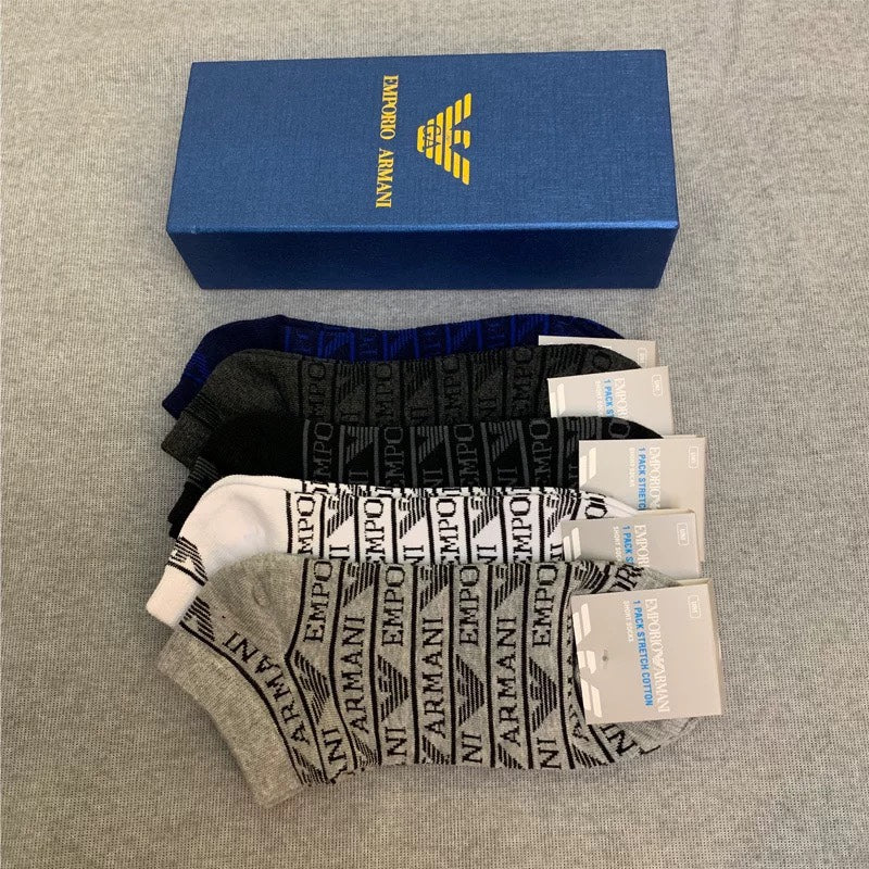 Emporio Armani Neutral Packaged Low Opening No-Show Socks, image 2