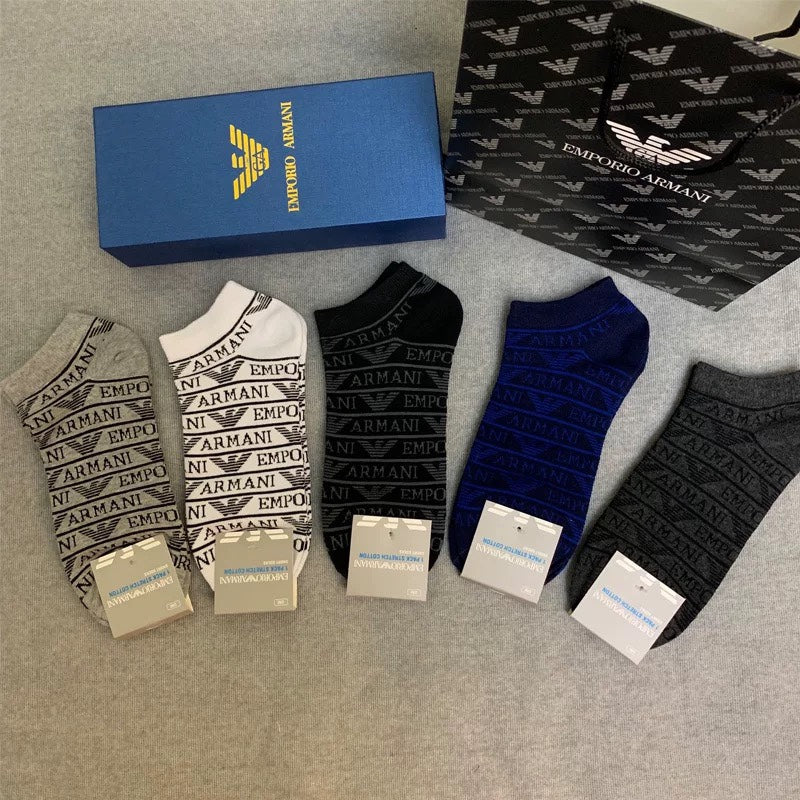 Emporio Armani Neutral Packaged Low Opening No-Show Socks, image 1