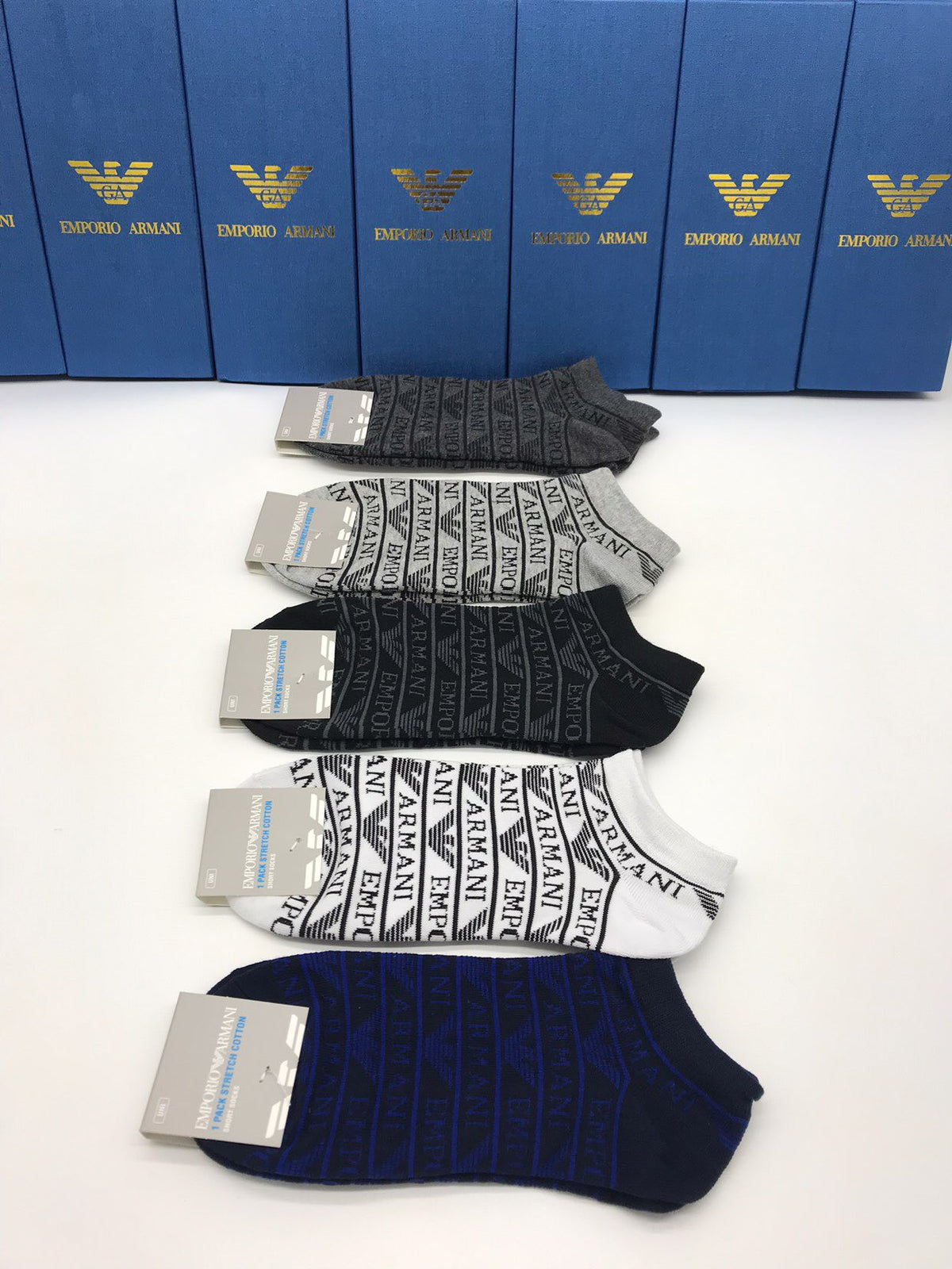 Emporio Armani Neutral Packaged Low Opening No-Show Socks, image 6