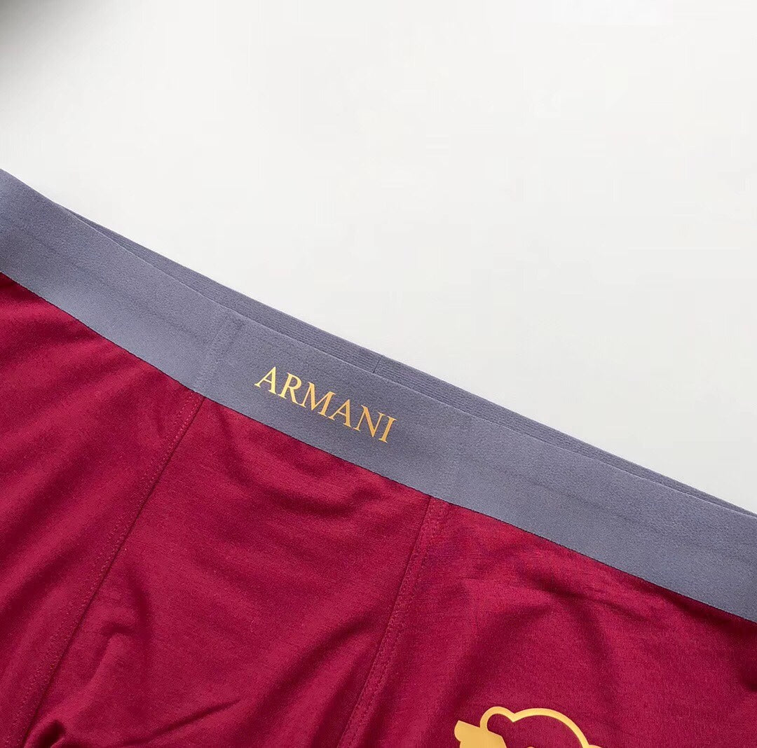 Emporio Armani White Navy Burgundy Gold Wing Boxer Briefs, image 8