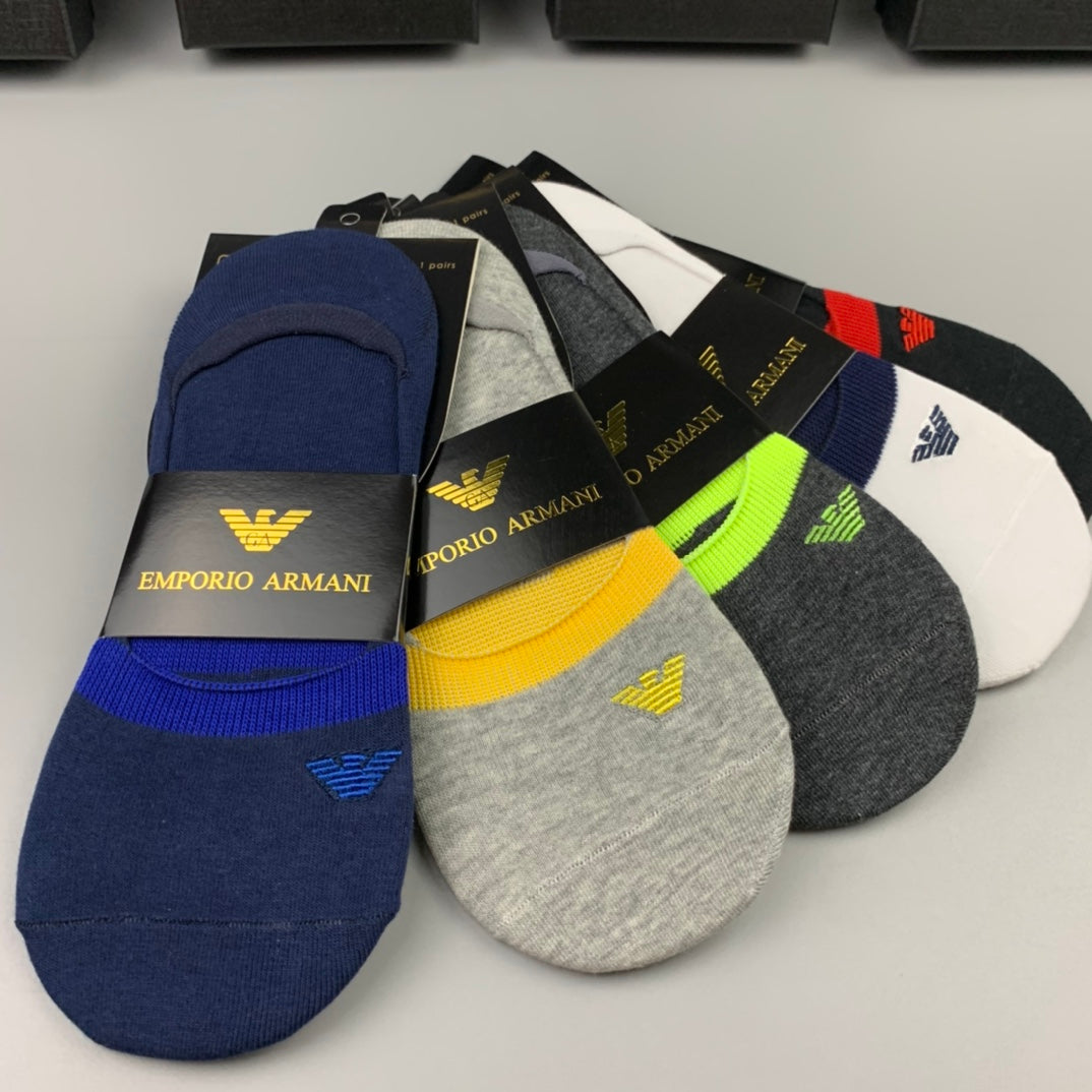 Emporio Armani Mixed Packaged Neon Detail No-Show Socks, image 5