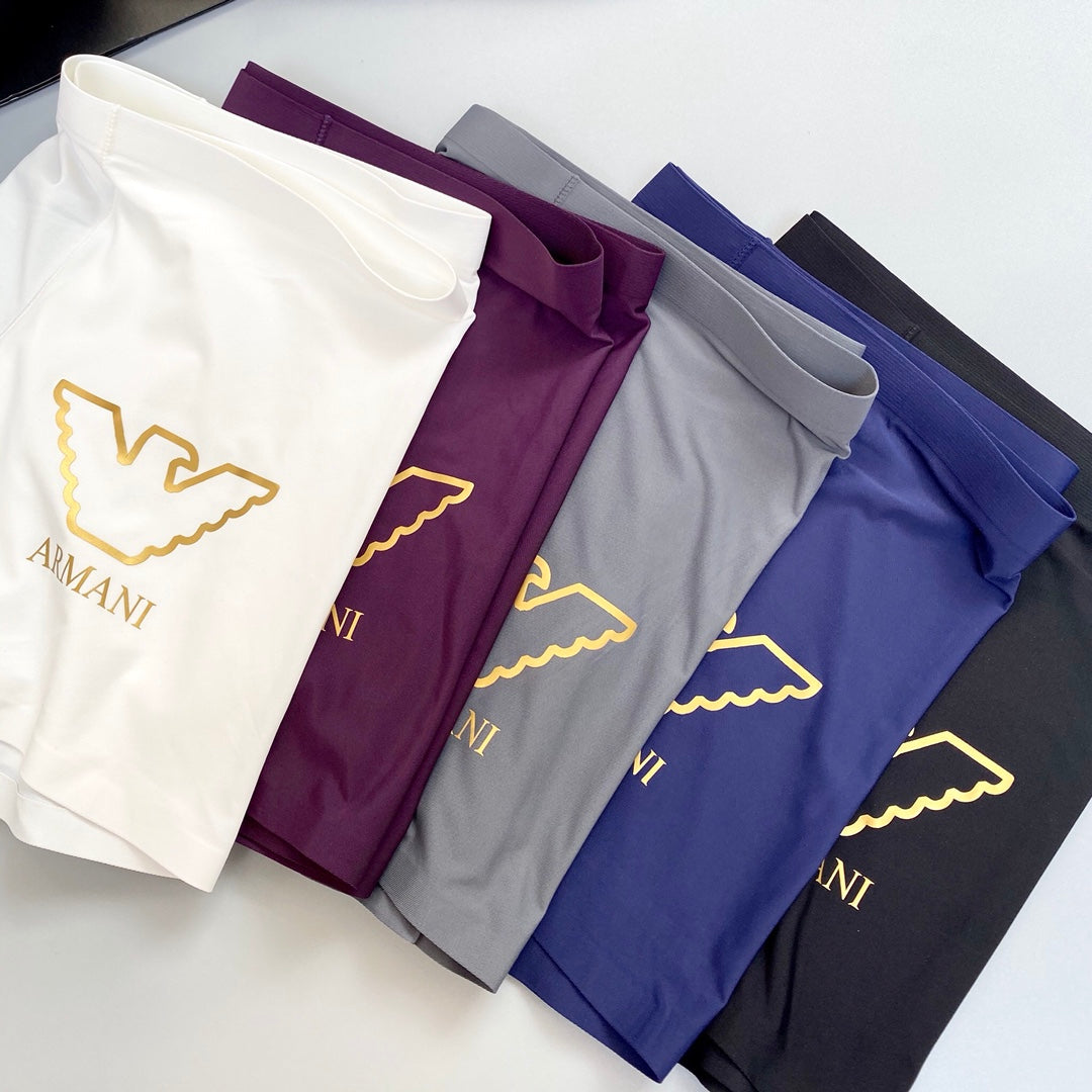 Emporio Armani White Plum Blue Outline Wing Boxer Briefs, image 1