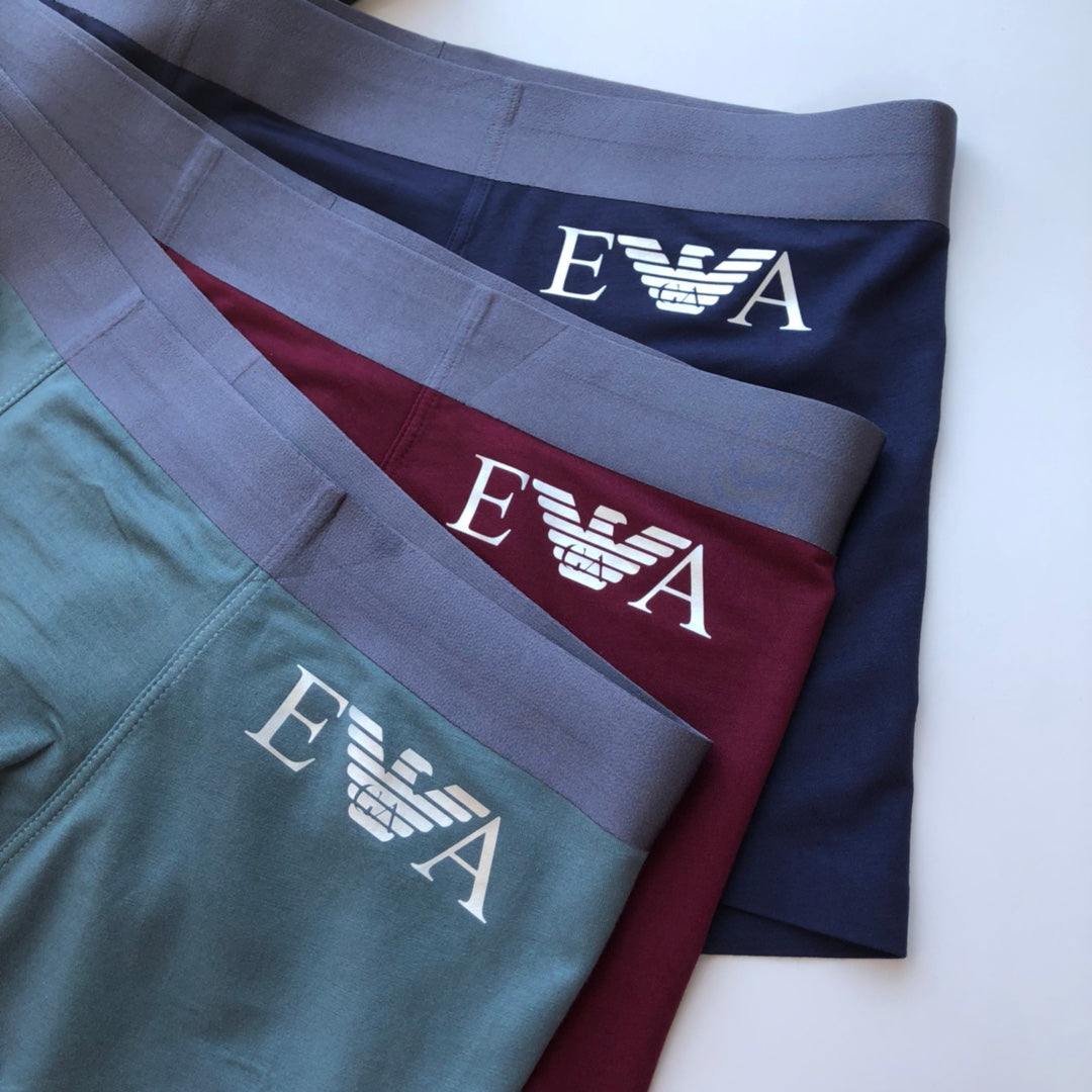 Emporio Armani Grey Burgundy White Wing Boxer Briefs, image 2