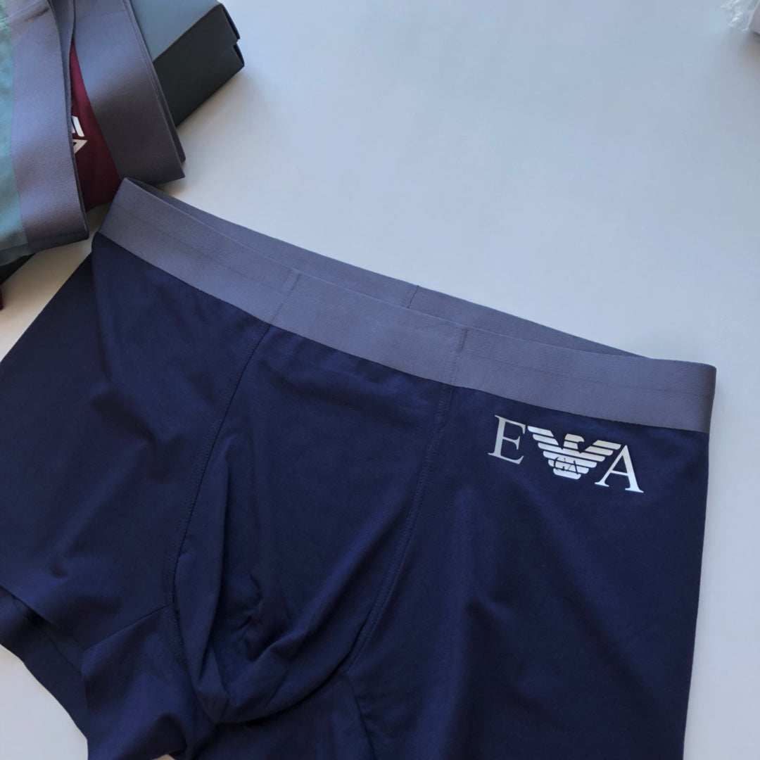 Emporio Armani Grey Burgundy White Wing Boxer Briefs, image 6