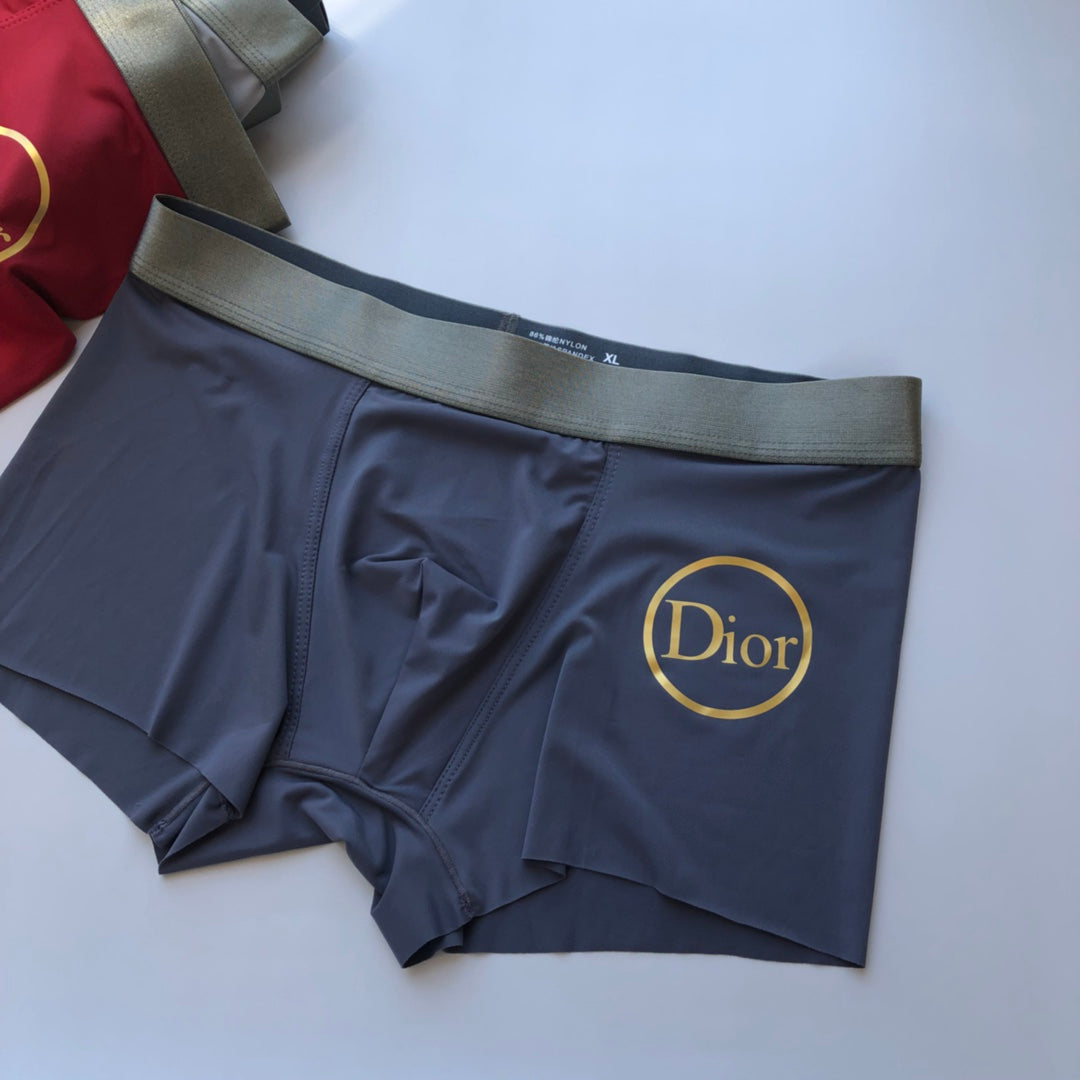 Dior Teal Grey Large Circle Letter Motif Boxer Briefs, image 5
