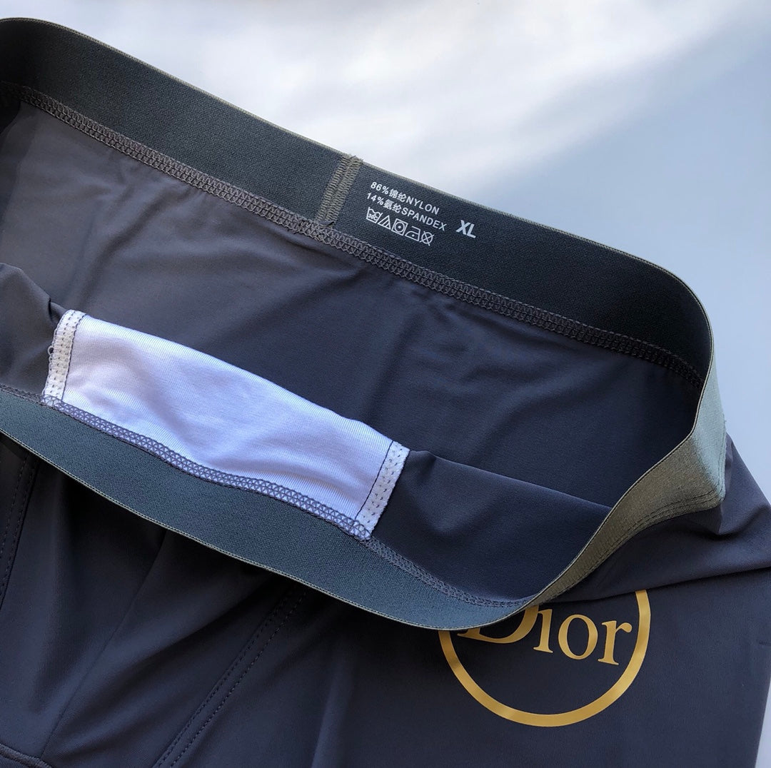 Dior Teal Grey Large Circle Letter Motif Boxer Briefs, image 8