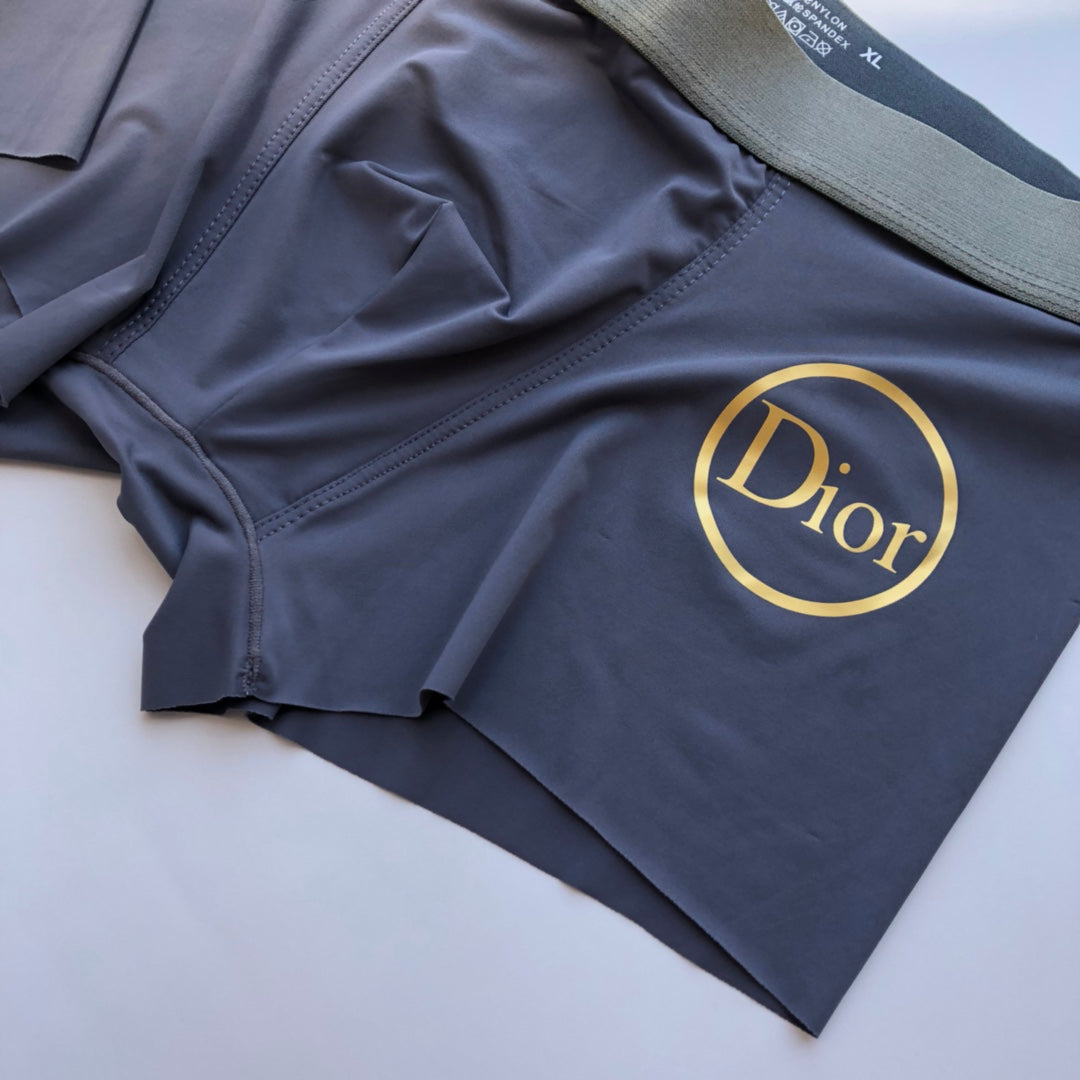 Dior Teal Grey Large Circle Letter Motif Boxer Briefs, image 6