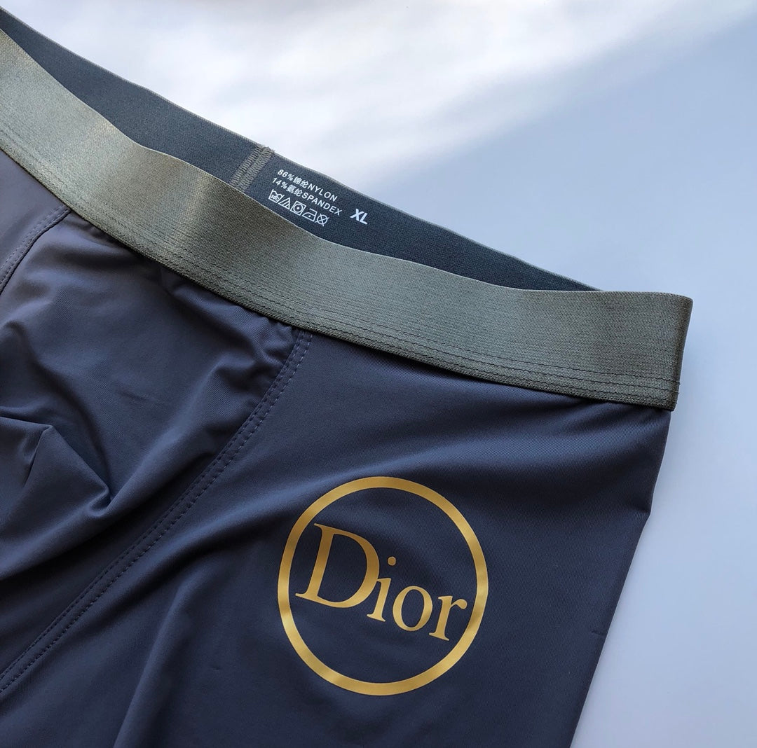 Dior Teal Grey Large Circle Letter Motif Boxer Briefs, image 7