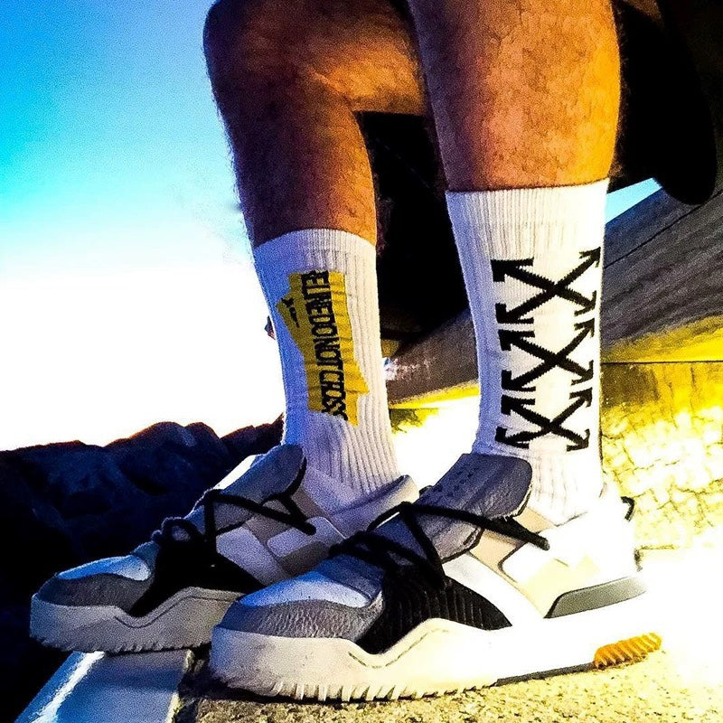 Off-White Neon Multicolour Long Side Wordmarks Crew Socks, image 9