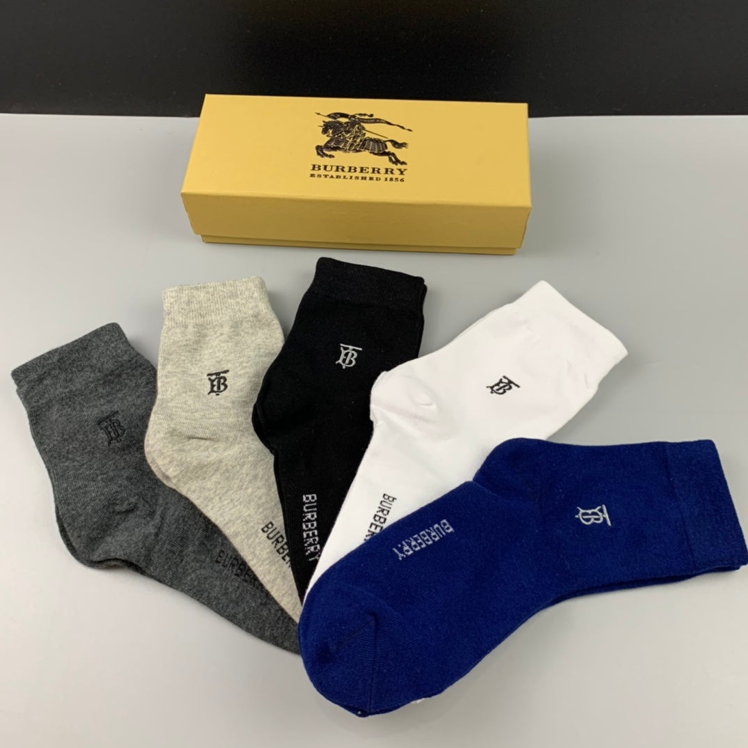 Burberry Boxed Neutral Large TB Cuffs Crew Socks, image 3