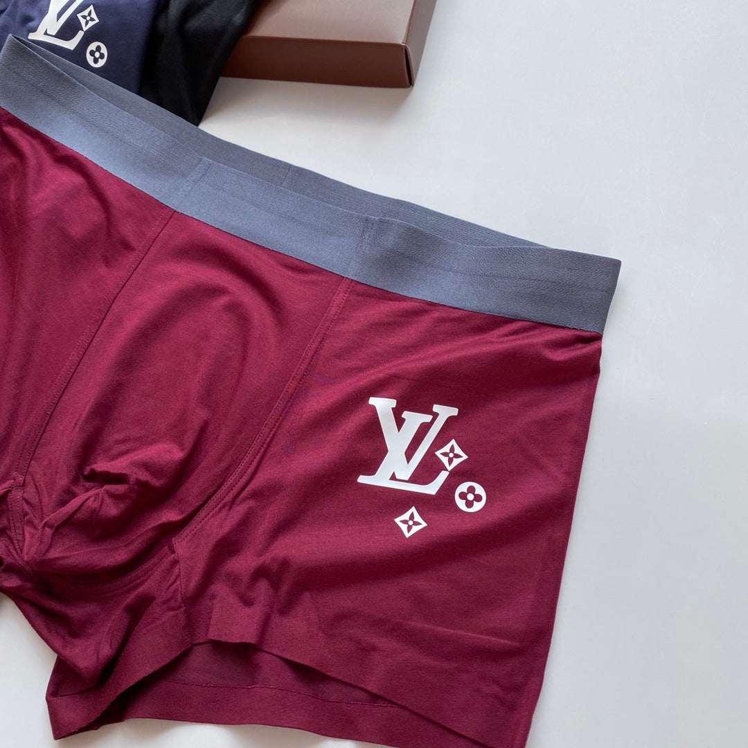 Louis Vuitton Teal Grey Navy Large Outline Motif Boxer Briefs, image 7