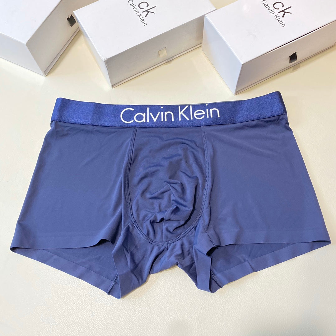 Calvin Klein Blue Grey Stacked Trunks Boxer Briefs, image 8