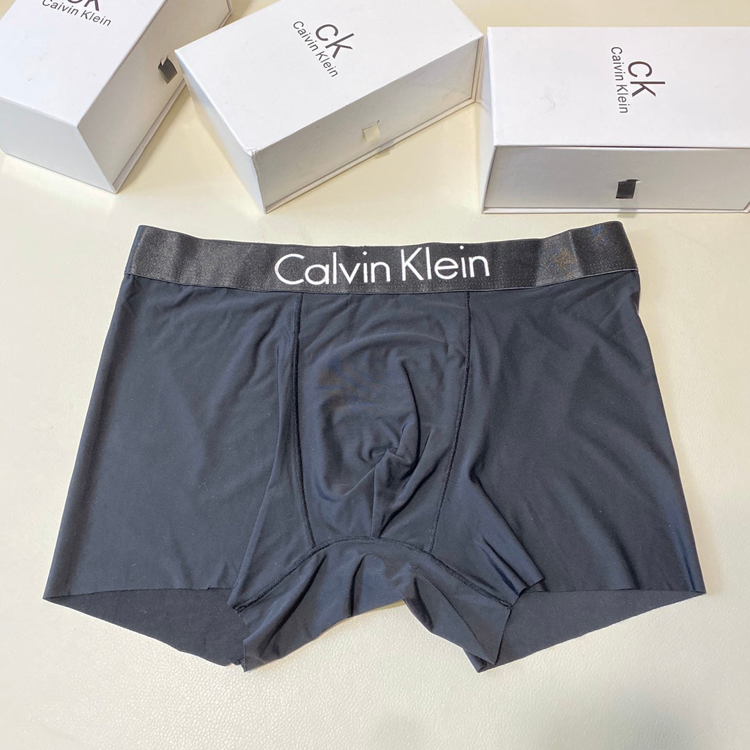 Calvin Klein Blue Grey Stacked Trunks Boxer Briefs, image 7