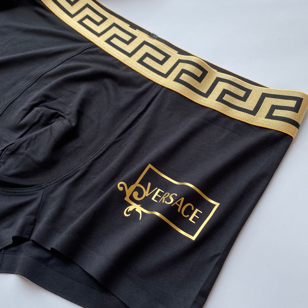 Versace Blue Black Gold Key Fronts Boxer Briefs, image 7