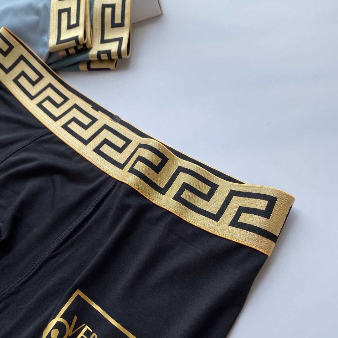 Versace Blue Black Gold Key Fronts Boxer Briefs, image 6