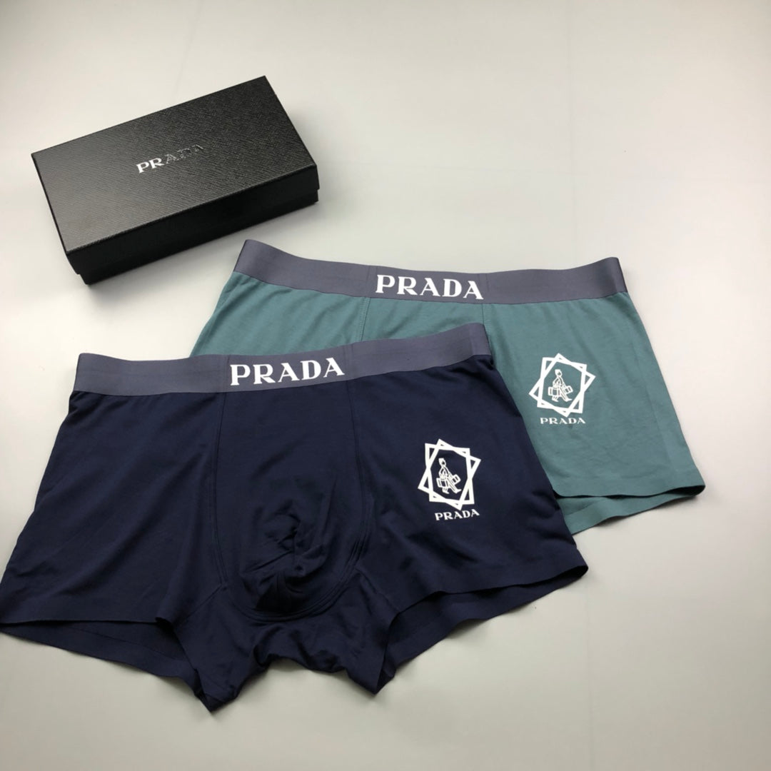Prada Black White Crest Motif Boxer Briefs, image 4