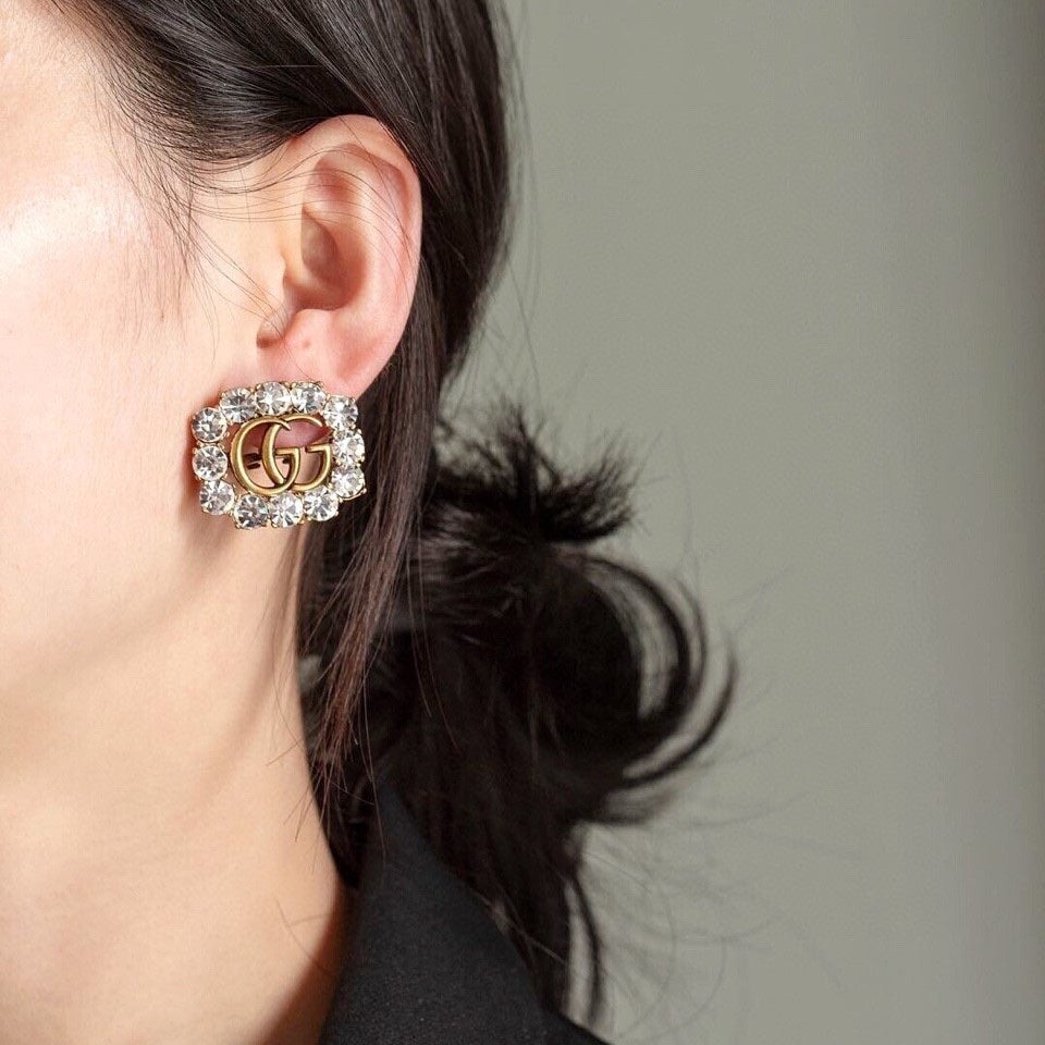 Gucci Crystal Stud Earrings – Style 10 - image 3