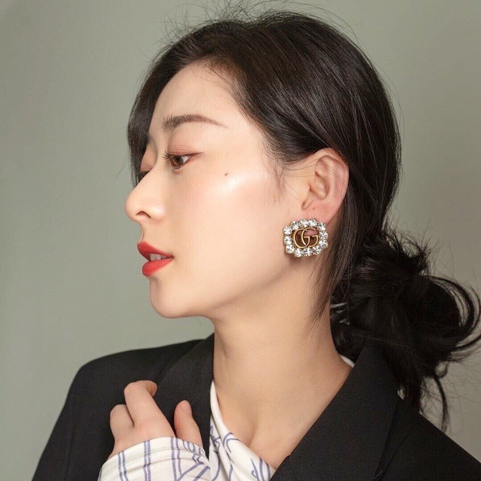 Gucci Crystal Stud Earrings – Style 10 - image 2