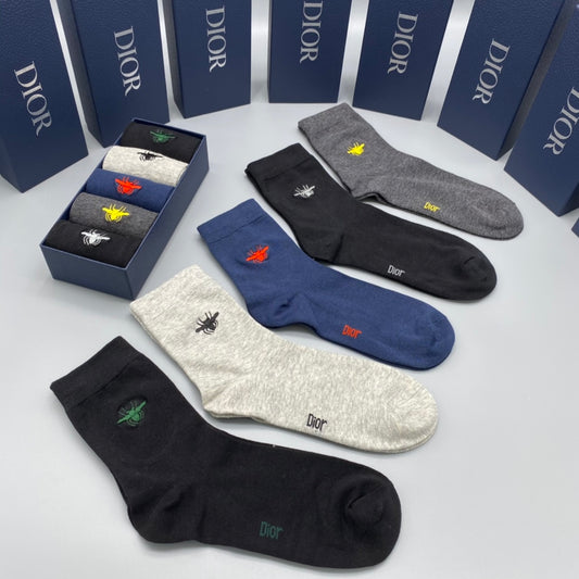 Dior Neutral Small Coloured Letters No-Show Socks, image 1