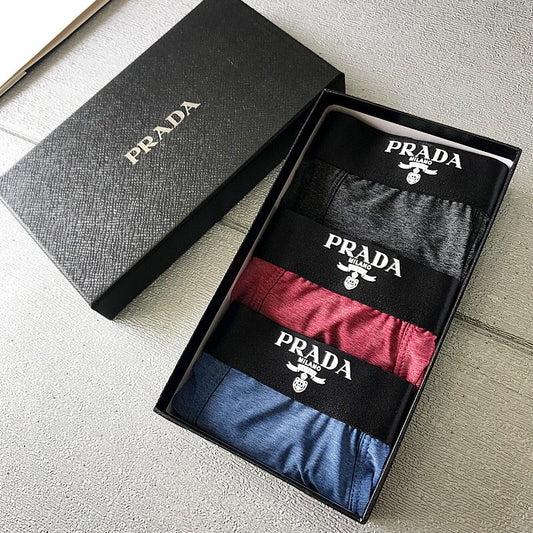 Prada Boxed Bright Wordmark Panels Boxer Briefs, image 1