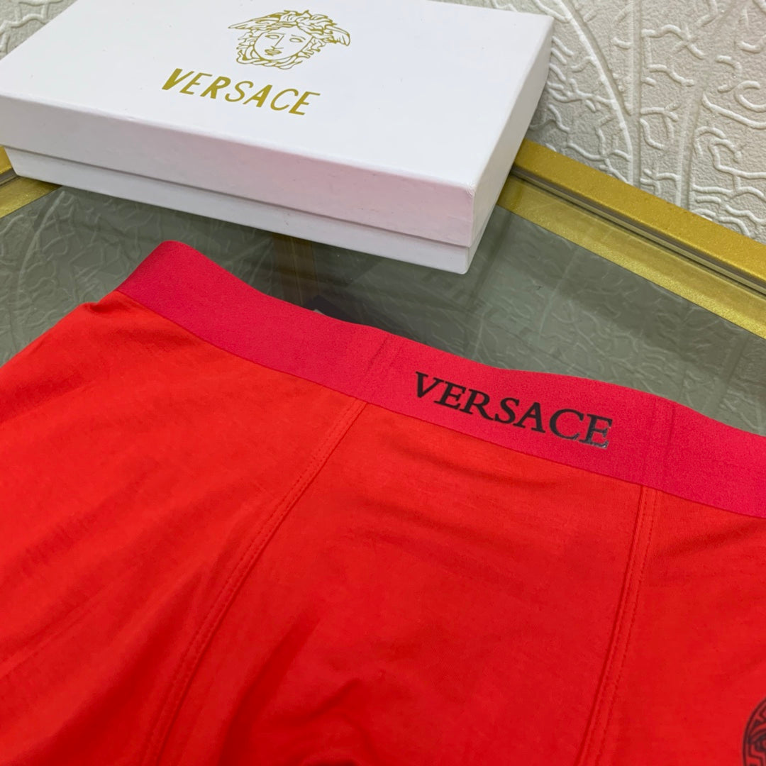 Versace Red Small Round Face Boxer Briefs, image 2