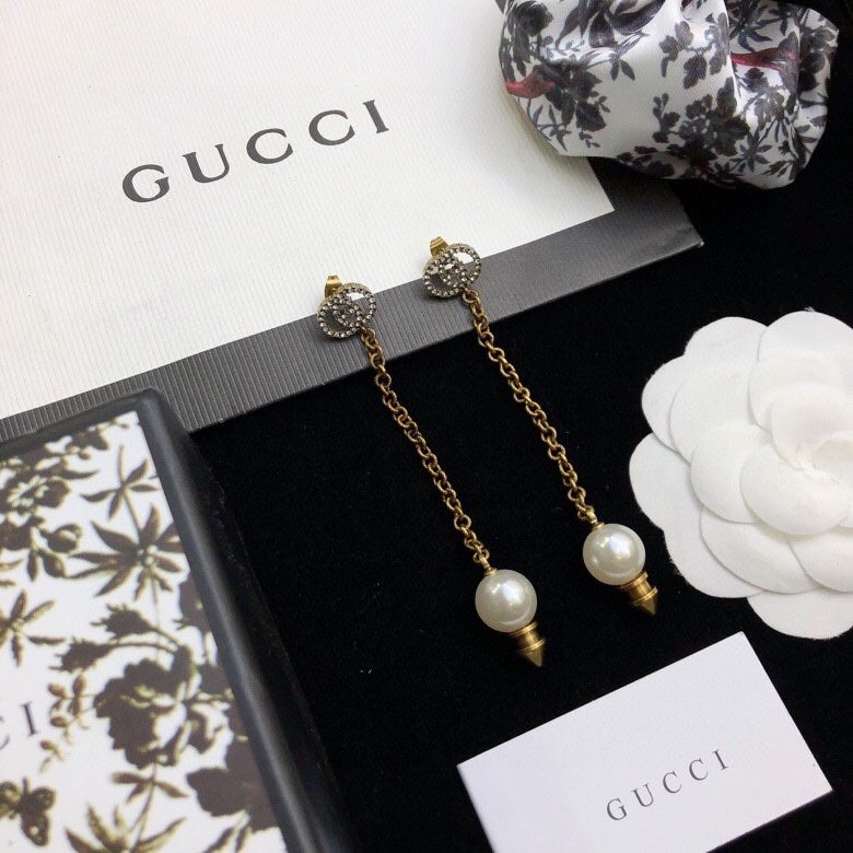Gucci Double G Sterling Silver Stud Earrings - image 2
