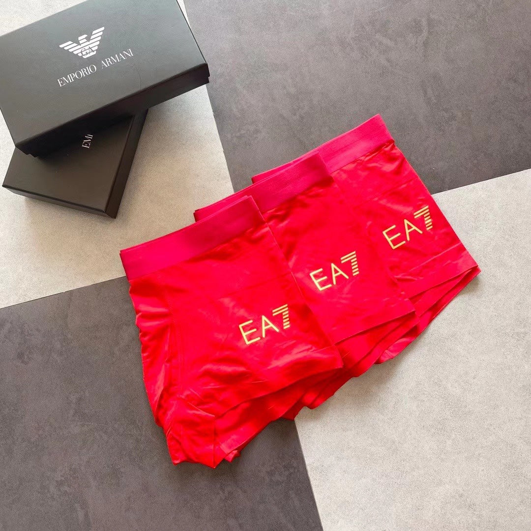 Emporio Armani Red Small EA7 Marks Boxer Briefs, image 5