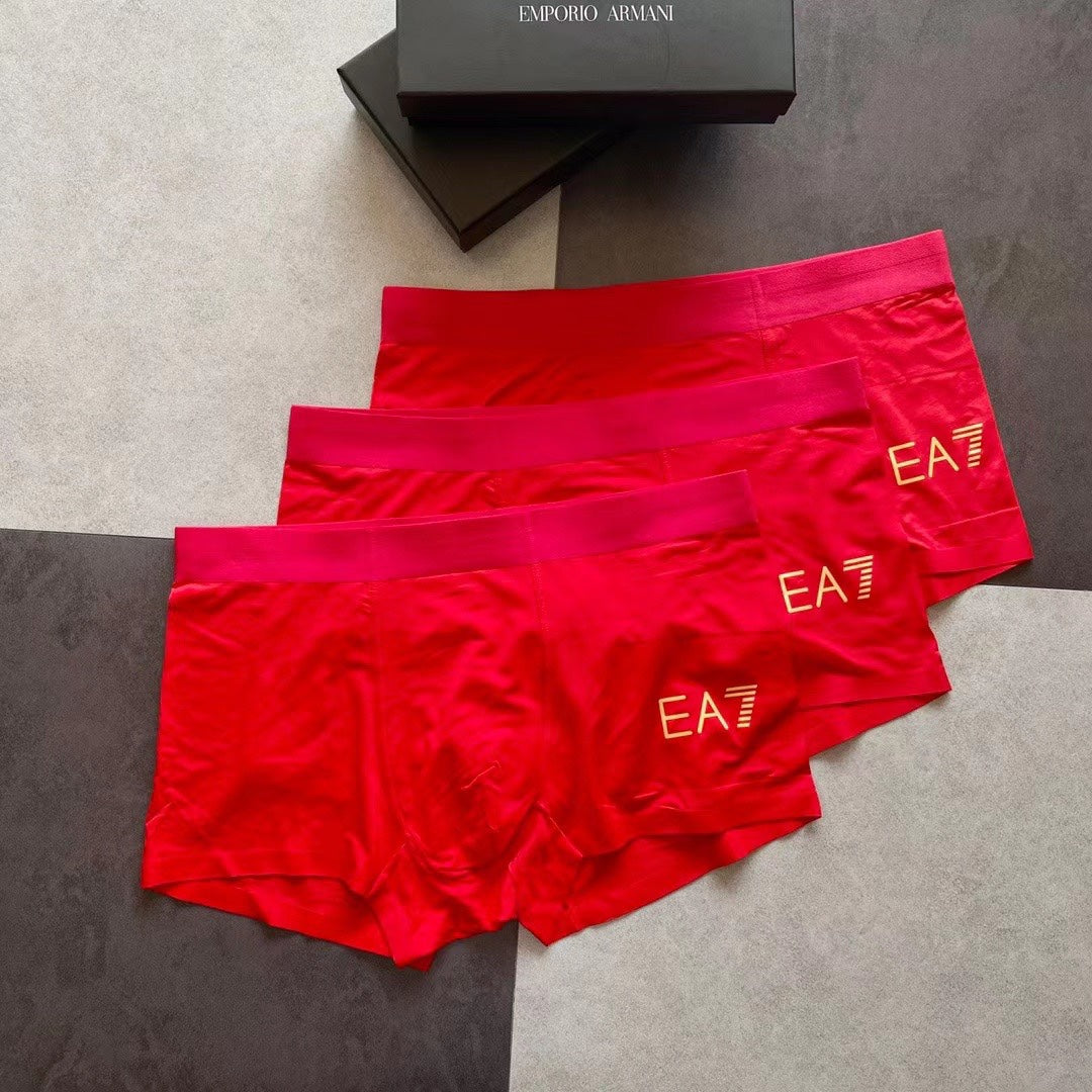 Emporio Armani Red Small EA7 Marks Boxer Briefs, image 1
