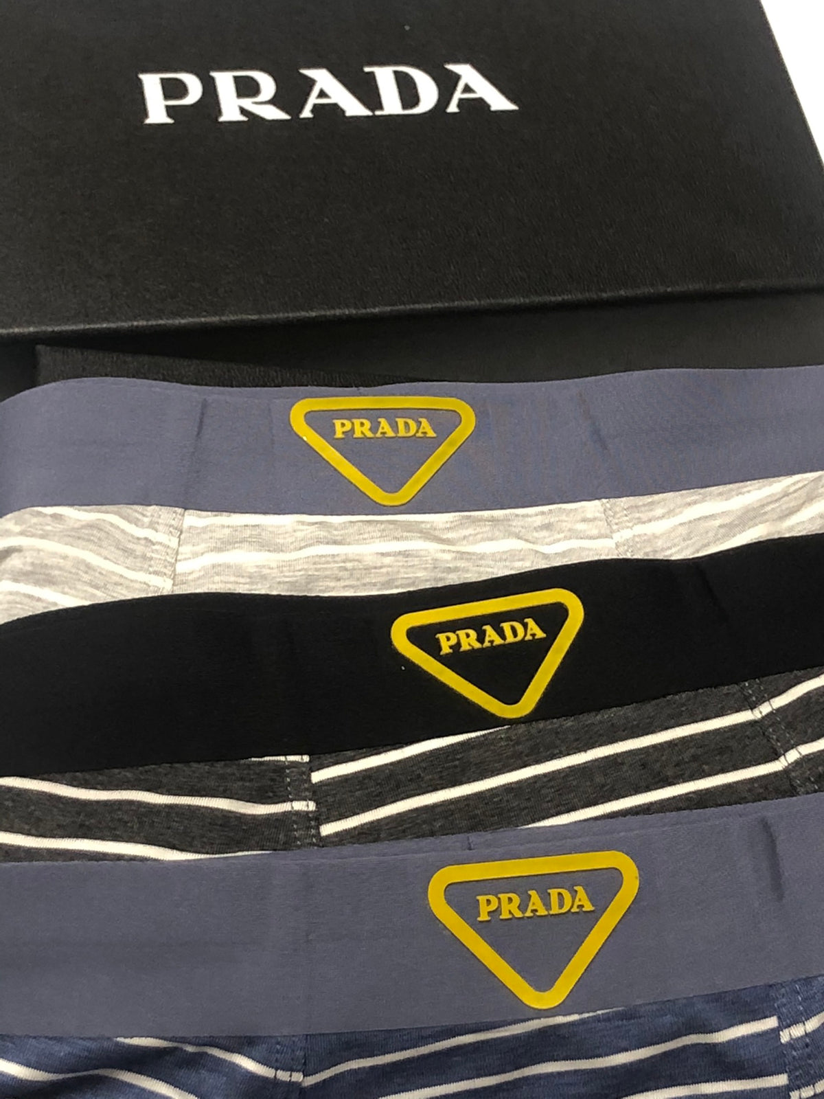 Prada Boxed Narrow Stripe Triangle Boxer Briefs, image 7