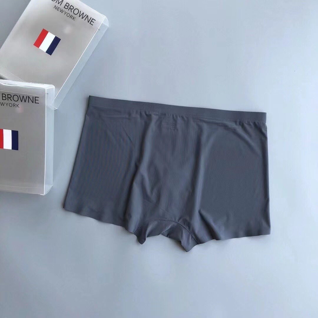 Thom Browne Blue Grey Black White Leg Lettering Boxer Briefs, image 9