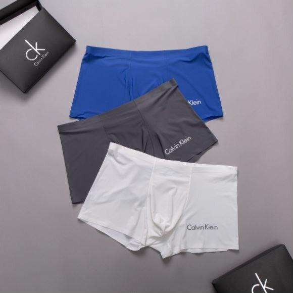 Calvin Klein White Navy Red Folded Shades Boxer Briefs, image 4