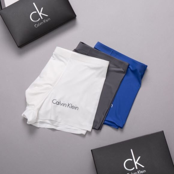 Calvin Klein White Navy Red Folded Shades Boxer Briefs, image 3