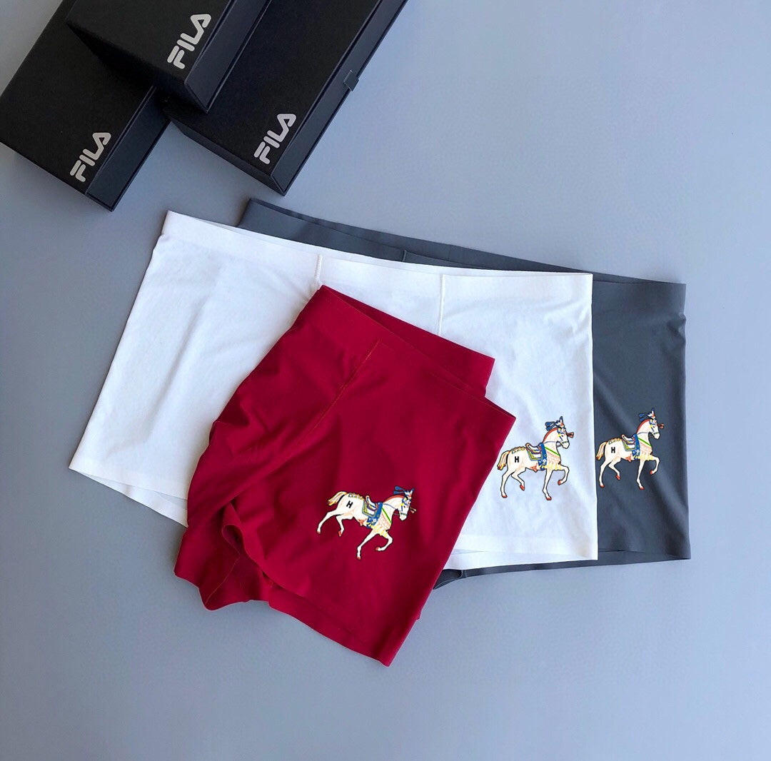Versace Multicolour Gold Horse Folded Stack Boxer Briefs, image 4