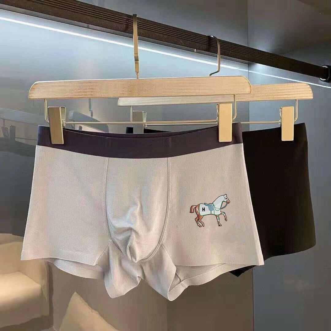 Hermès Neutral Hanging Horse Motifs Boxer Briefs, image 2