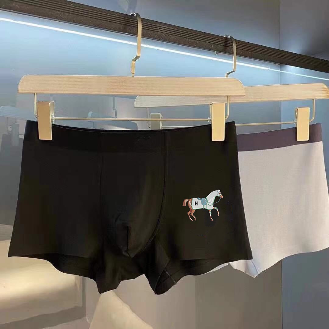 Hermès Neutral Hanging Horse Motifs Boxer Briefs, image 3